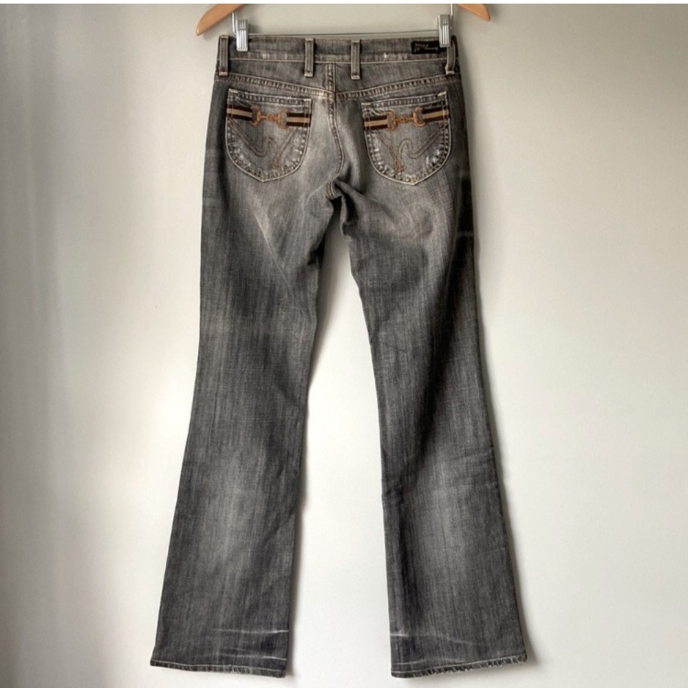 Citizens of Humanity Size 26 Jackie Bootcut Jeans Black Berlin Stretch 195-088